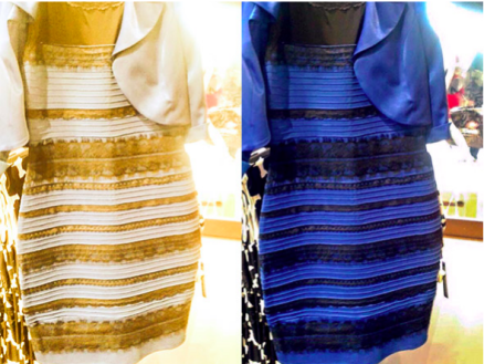 #TheDress. Blue and Black or White and Gold